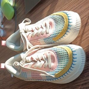 Nicole Miller Brita Sneakers Multicolored Women Size 6.5-7 (37) Tennis Shoes